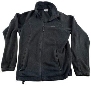 Columbia Womans Black Fleece Full Zip Jacket Small Gorpcore Hiking Camping